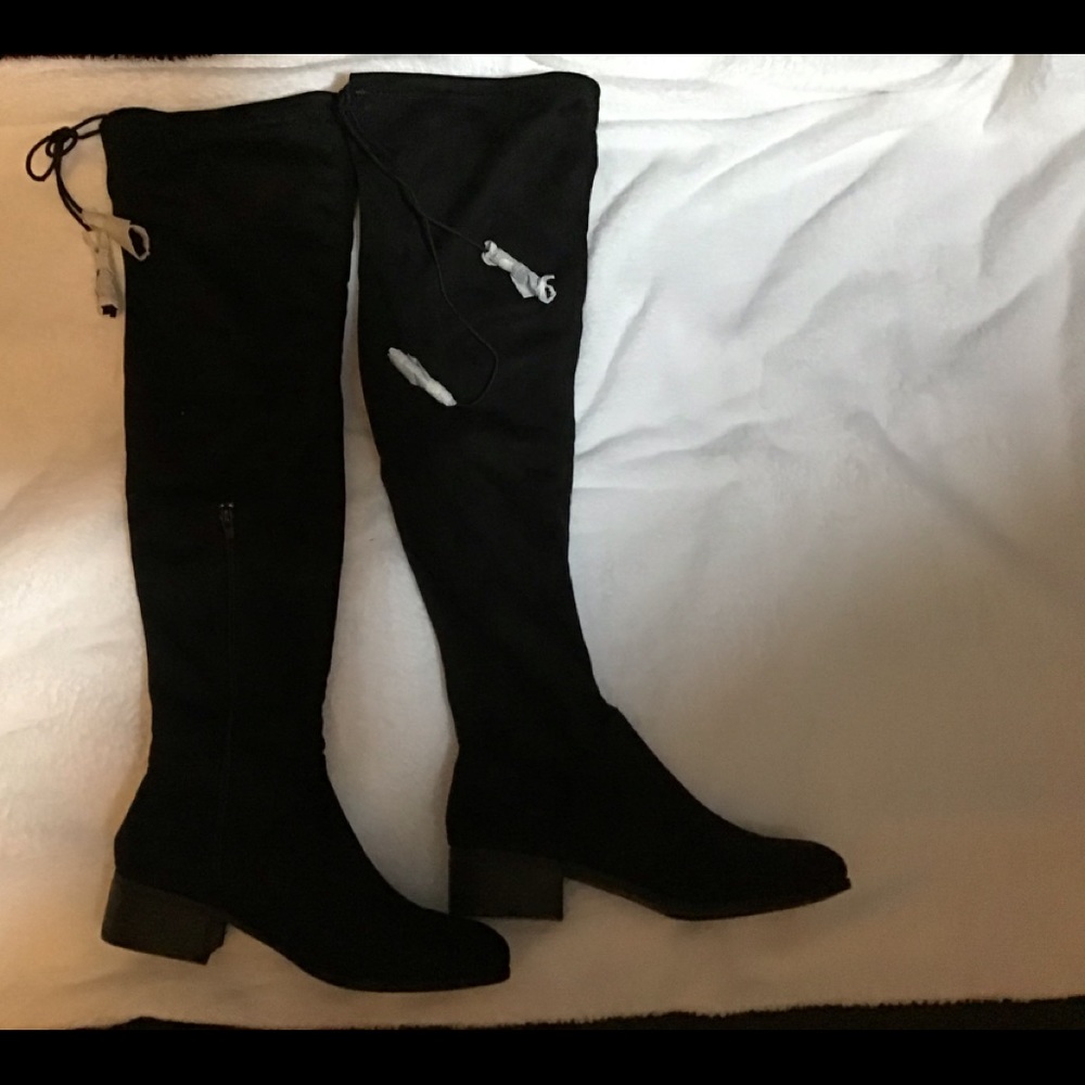 Madden Girl Black Soft Over-The-Knee Thigh Boot